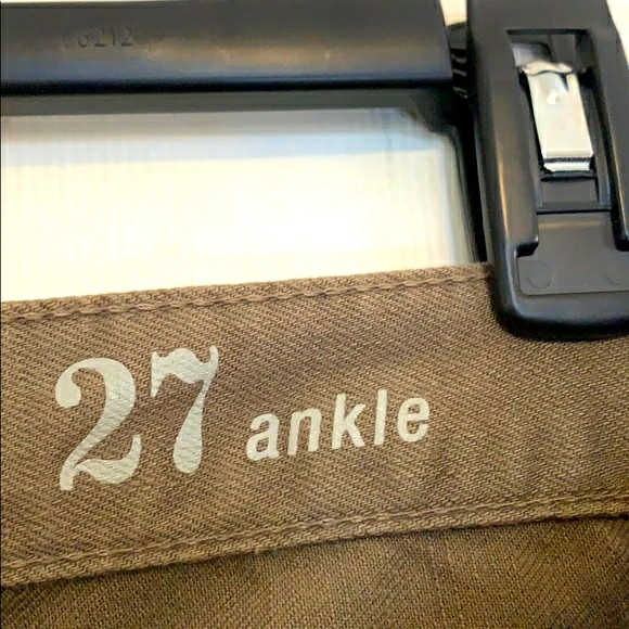 J. CREW olive green toothpick jeans size 27 ankle. - Picture 4 of 7